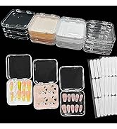 12 Piece Press On Nail Storage Box with 60 Pcs Double Sided Tape - Acrylic Fake Nail Display Box ...