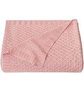 NTBAY Natural Bamboo Cable Knit Baby Blanket, Soft and Cooling Touch Toddler Blanket, 30 x 40 Inc...