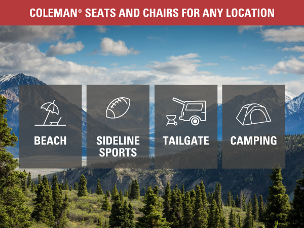 location use case camping quad chair folding portable beach sports game camping tailgate sideline