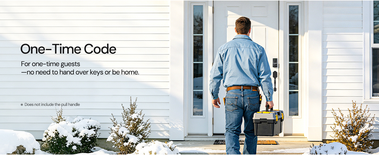 Create single-use codes from the app for one-time guests—no need to hand over keys or be home.
