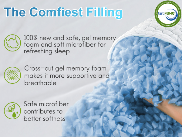 premium gel memory foam pillows