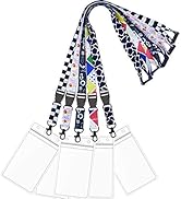 AMUU 5 Pack Lanyard with ID Badge Holder Neck Office Safety Breakaway lanyards for id Badges Wome...
