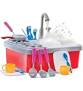 Play22 17 Pc Kids Play Sink with Running Water - Kitchen Sink Toy - Toddler Sink Toy with Real Fa...