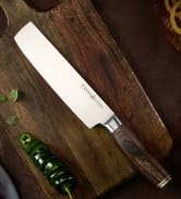 Cutluxe Nakiri Knife – Ultra Sharp 7" Vegetable Japanese Knife for Chopping – Shinobi Series