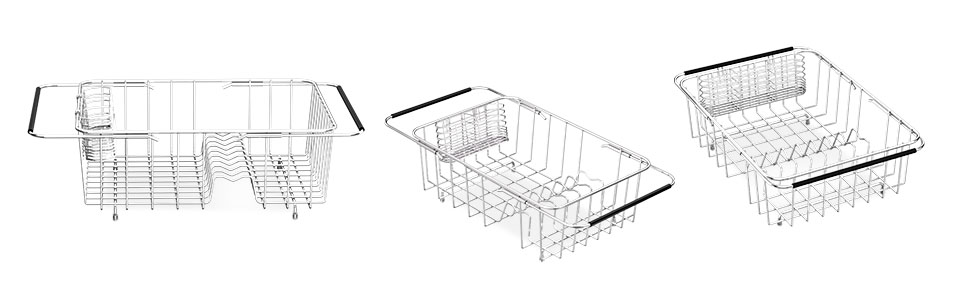 Dish Drainer Rack in Sink Adjustable