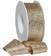 Morex Ribbon 98509/25-935 Metallic Princess Glitter, 1-1/2" x 25 yd, Bright Gold