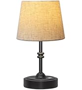 ONEWISH Small Cordless Lamp, Battery Operated Table lamp Dimmable, 4000mAh Rechargeable, Touch Be...