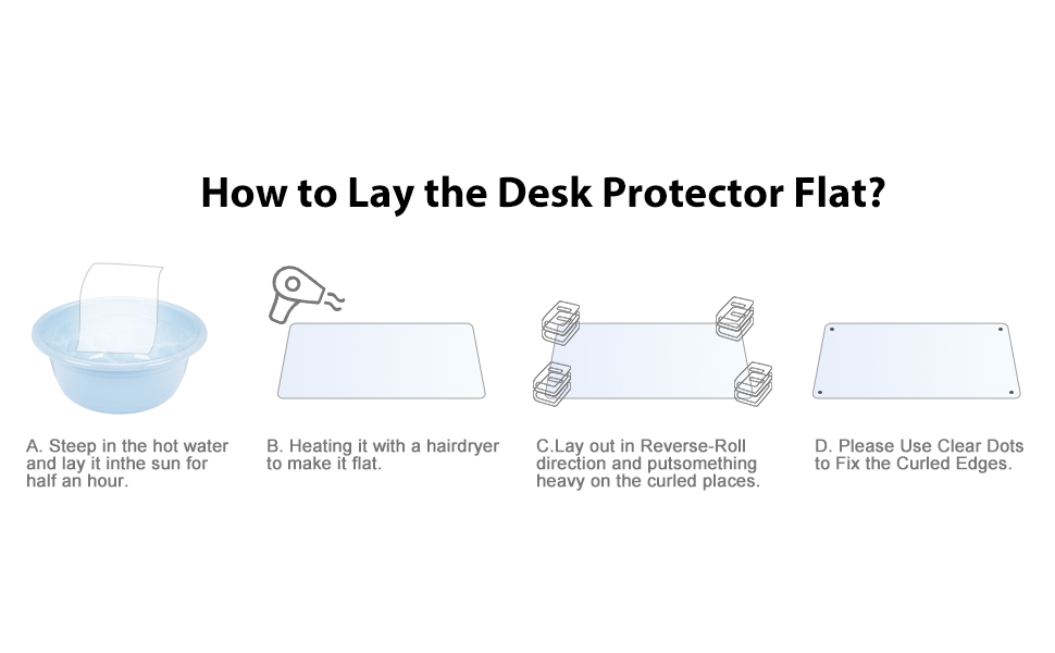 how to lay the desk protector flat