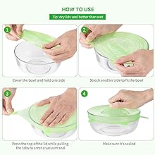 how to use silicone stretch lids