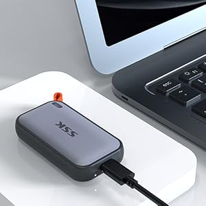 SSK 1TB Portable External NVME SSD,up to 1050MB/s Extreme USBC 3.2 Gen2 Solid State Drive