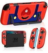 Gurgita Dockable Case for Nintendo Switch 2 - Cute Cool Cartoon Design Soft TPU Grip Cover for Jo...
