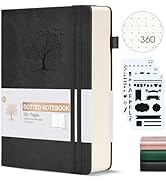 Ansopu Dotted Journal Notebook, 360 Numbered Pages Bullet Dot Grid Journals, 100gsm Dot Paper Thi...
