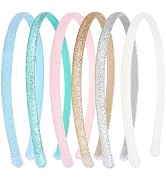TODDER Thin Glitter Headbands for Girls Headbands Girls Toddler Headband Sparkle Kids Headbands G...
