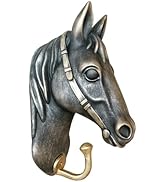 Pewery Vintage Horse-Shaped Decorative Wall Hook for Hanging Clothes, Coats, Towels, Keys, and Ha...