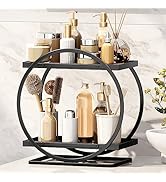 YIWANFW Makeup Organizer and Storage, Black Perfume Organizer for Dresser Bathroom Vanity Organiz...