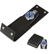 YANHHAN Leather Watch Pouch - Travel Watch Case with Velvet Lining, Protective Storage for Both M...