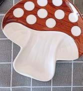 Ceramic Spoon Rest for Stove Top, Mushroom Cute Spoon Rest for Kitchen Counter, Cooking Spoon Hol...