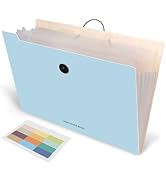 Tuhangcc Expanding File Folder with 8 Pockets,Accordion File Organizer with Labels, Letter A4 Siz...