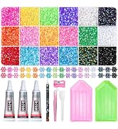 25000 Pcs Jelly Resin Rhinestones for Bedazzling, 3mm Rainbow Flatback Gems | Bedazzling Kit with...