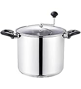 Lehman's Manual Popcorn Popper - Stainless Steel Stovetop Popcorn Maker, No Measuring Needed, Dou...