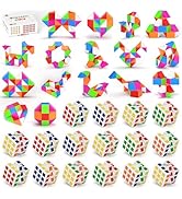 Vdealen 32 Pack Mini Cube&Fidget Snake Cube Puzzle Party Favors for Kids, School Rewards&Classroo...