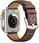 Leather Bands Compatible with Apple Watch 49mm 46mm 45mm 44mm 42mm(Series 1 2 3) Band Men Women, ...