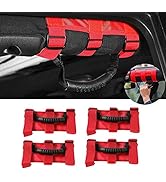 MARLBSTON 4 x Heavy Duty Roll Bar Grab Handles, 3 Straps Grip Handle for Jeep Wrangler Jeep Wrang...