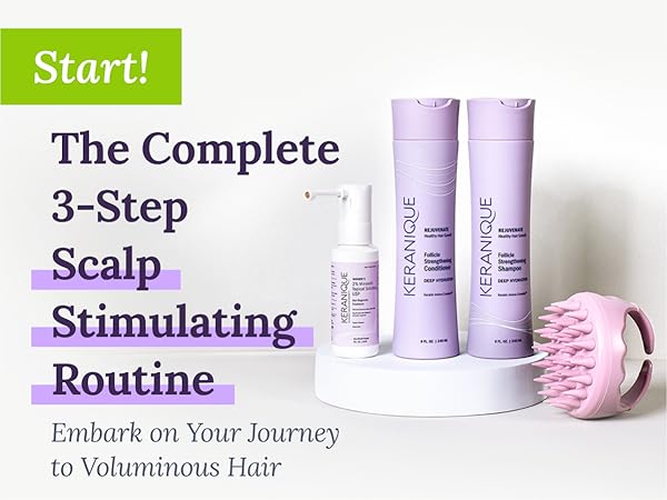 Keranique Scalp Massager Silicone Head Scrubber Hair Growth Stimulator Shower Massage Stress Relax.