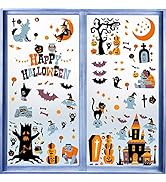 146 PCS Halloween Window Clings Decals for Window Glass Decorations Halloween Glass Decals for Pa...