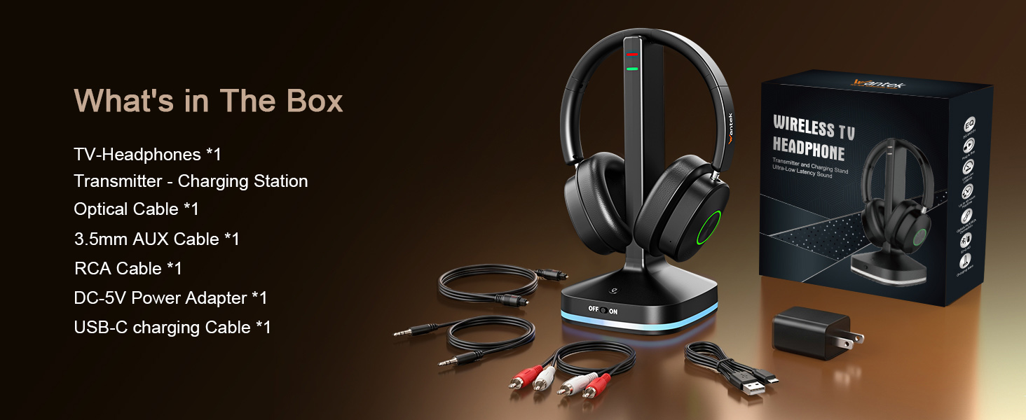 wireless tv headphones, headphones for tv watching, tv headset for seniors elderly