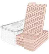 WIBIMEN Mini Ice Cube Trays, Small Tiny Round Pebble Crushed Nugget Ice Trays for Freezer with Li...