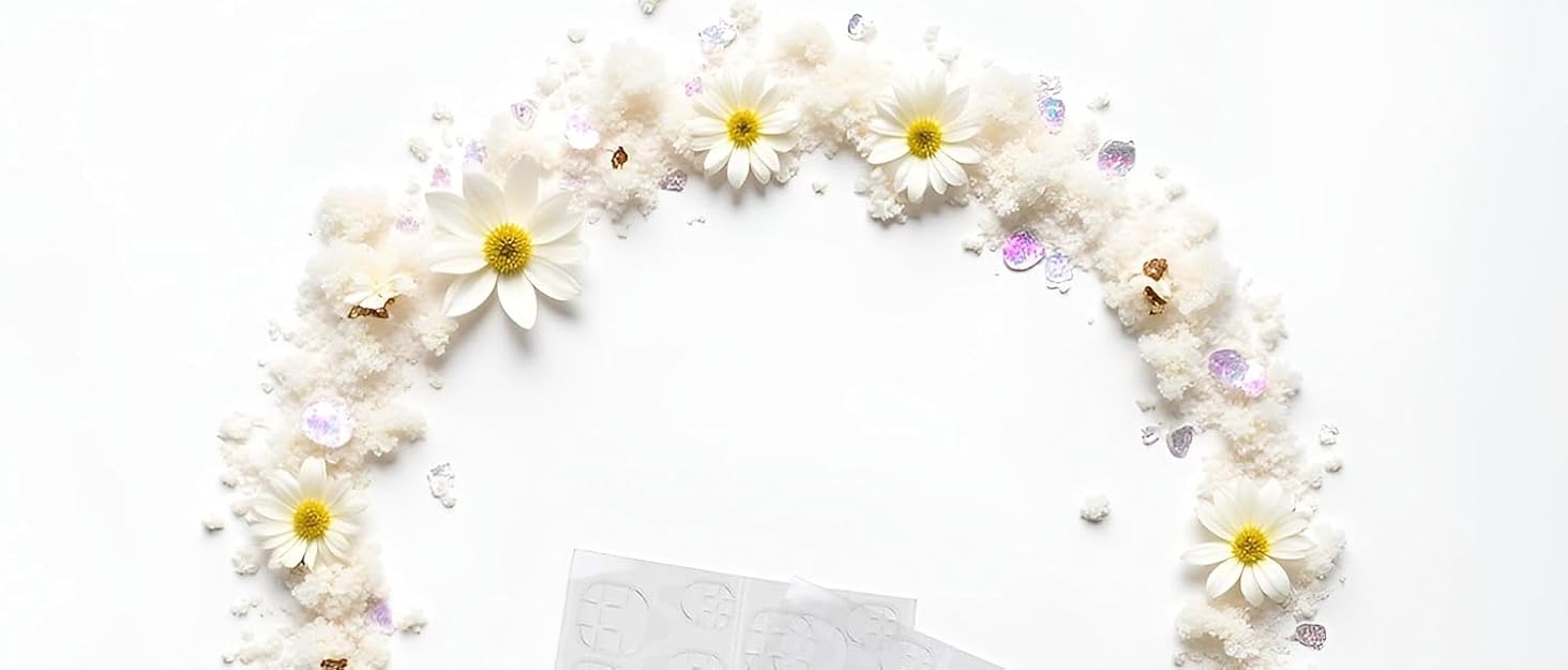 240Pcs White 10Sheets Super Sticky Double Sided Tips