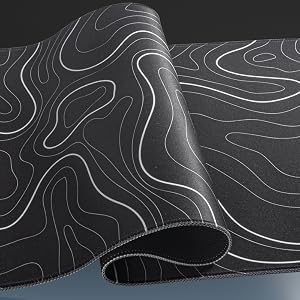 surface of the Ovenbird black topo mouse pad