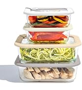 Bentgo Signature Leak-Proof Glass Food Storage - 8-Piece Set, 1-Compartment Plastic-Free Containe...