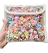 ALTALIVA 100Pcs Baby Hair Ties Cute Elastic Hairbands No Damage Multicolor Small Ponytail Holders...