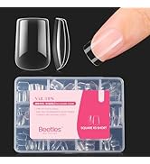 Beetles Gel Nail Tips XS Short Square Nail Tips, 12 Sizes 288 PCS Pre-Shaped Clear Full Cover Fal...