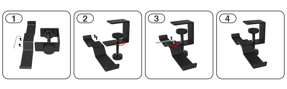 desk headphone hanger metal