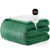 Homemate Heated Blanket Electric Throw - 50"x60" Heating Blanket Throw 1/2/4/6/8 Hours Auto-Off 1...
