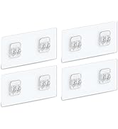 4 PACK Shower Caddy Adhesive Replacement, Shower Shelf Adhesive No Drilling, Adhesive Shower Hook...