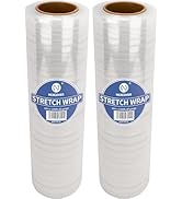 NEXCOVER 18 Inch Stretch Wrap - 1200 Feet | 60 Gauge, 2 Roll Clear Plastic Self-adhering Stretch ...