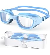Zeligerstar Kids Swim Goggles,Swimming Goggles for Kids 6-14, Anti-Fog UV Protection Pool Goggles...