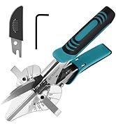 O’Shine Ratchet Miter Shears, 80% Force Reduction for Angular Cutting PVC Wood Molding, Quarter R...