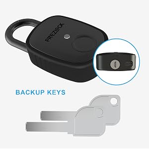 Fingerprint padlock - backup key - large