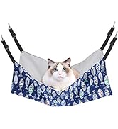 PERSUPER Adjustable Cat Hammock Bed for Cage - 22x18 inch Reversible, Washable, Fits Small Pets, ...