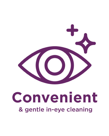 Convenient & gentle in-eye cleaning