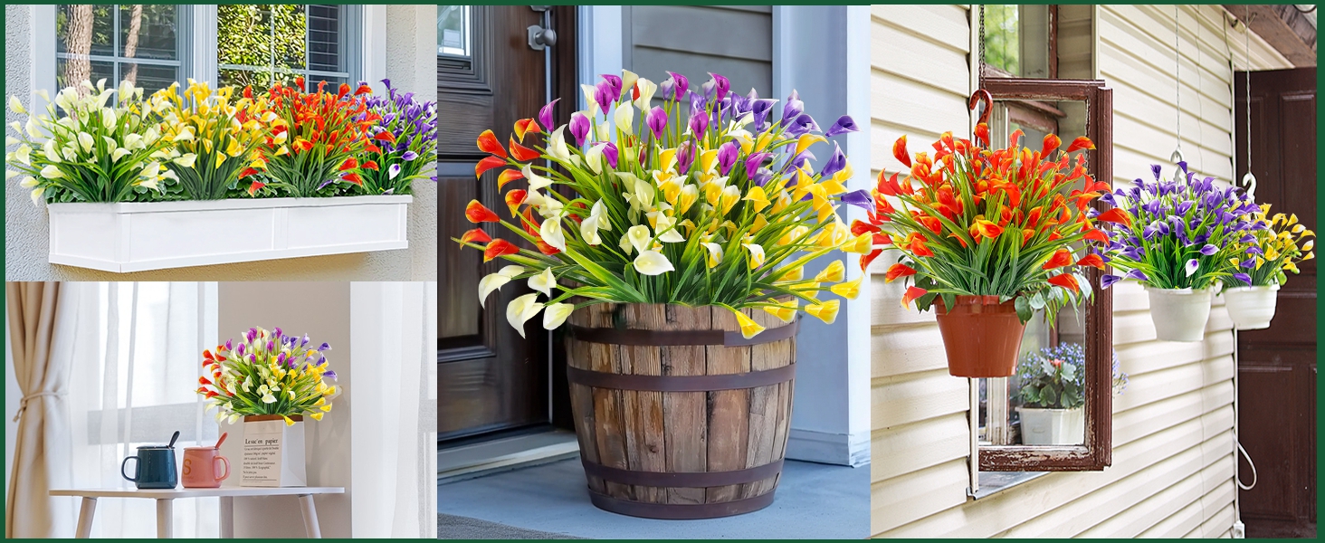 fake outdoor flowers