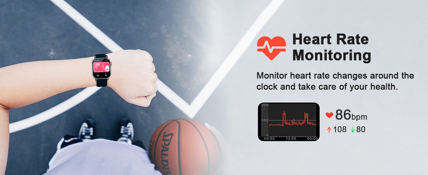 The Fitness tracker tracks your heart rate, sleep quality