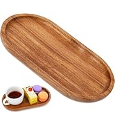 Ehigta Acacia Wood Serving Platters and Trays Rectangular Wooden Large Serving Platters for Food,...