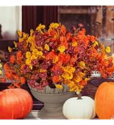 COTEY Artificial Flowers for Outdoors UV Resistant, 12 Bundles Faux Morning Glory for Hanging Bas...