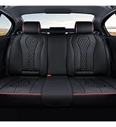 Coverado Car Seat Covers, Rear Car Protectors, Black Leather Seat Covers, 3-Piece Waterproof Auto...